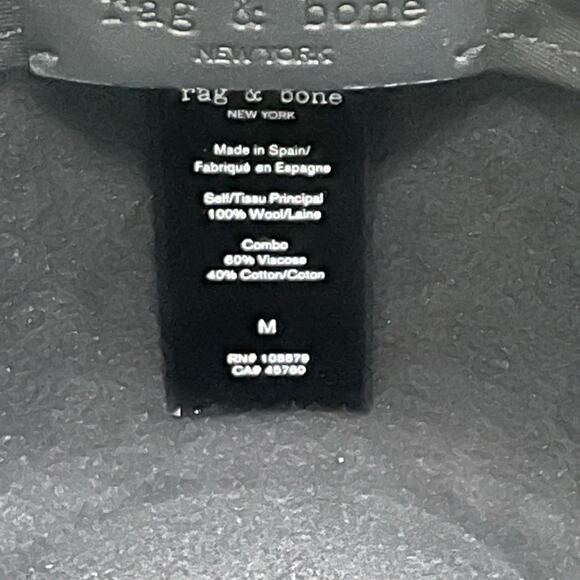 Rag and Bone Women's Wool Fedora Hat Blue Ribbon Detail Size Medium - Picture 3 of 8